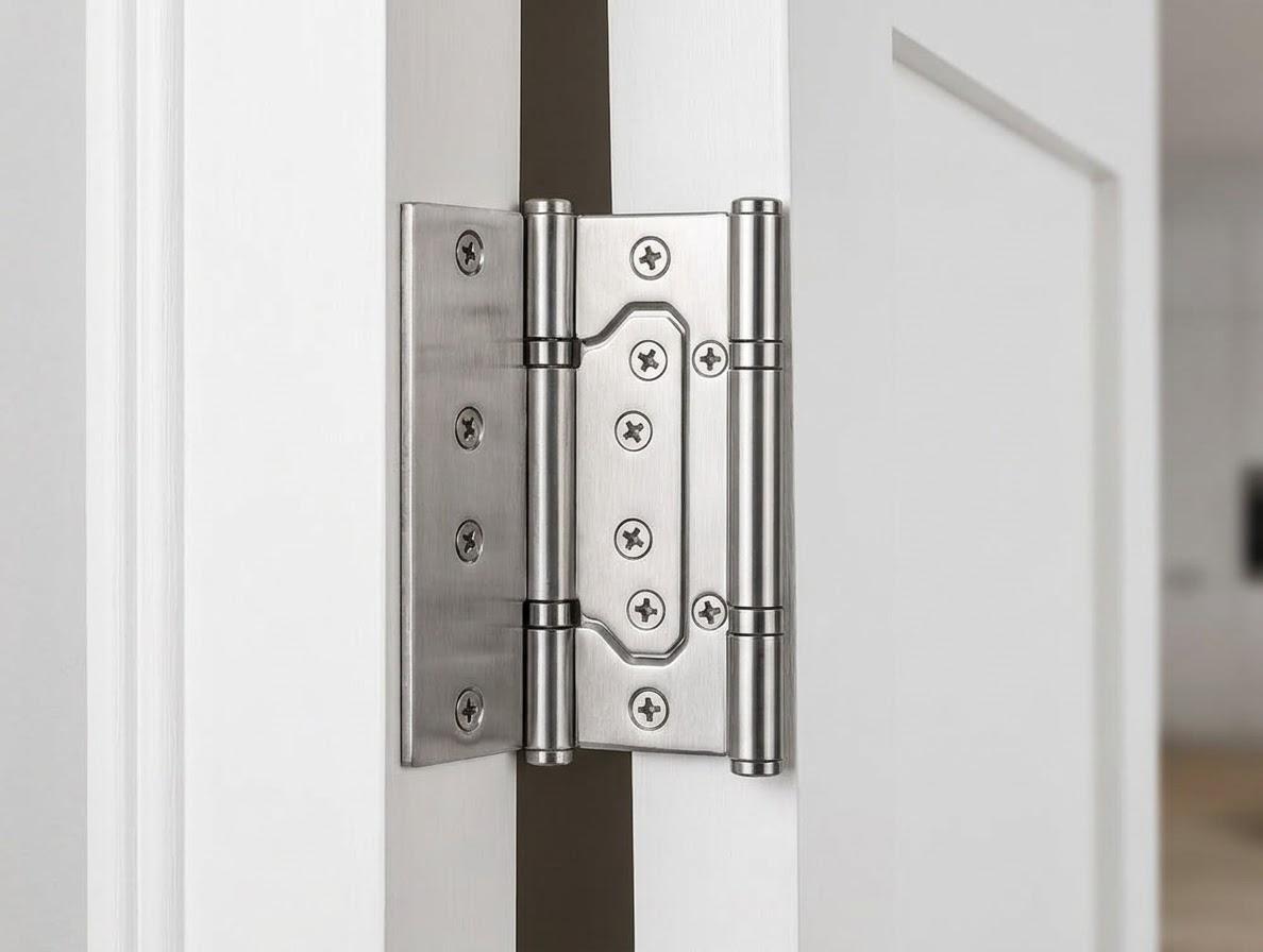 Anilock Hinges series Soft-Close Door Closer Silver with Non-mortise flush hinge — Pair