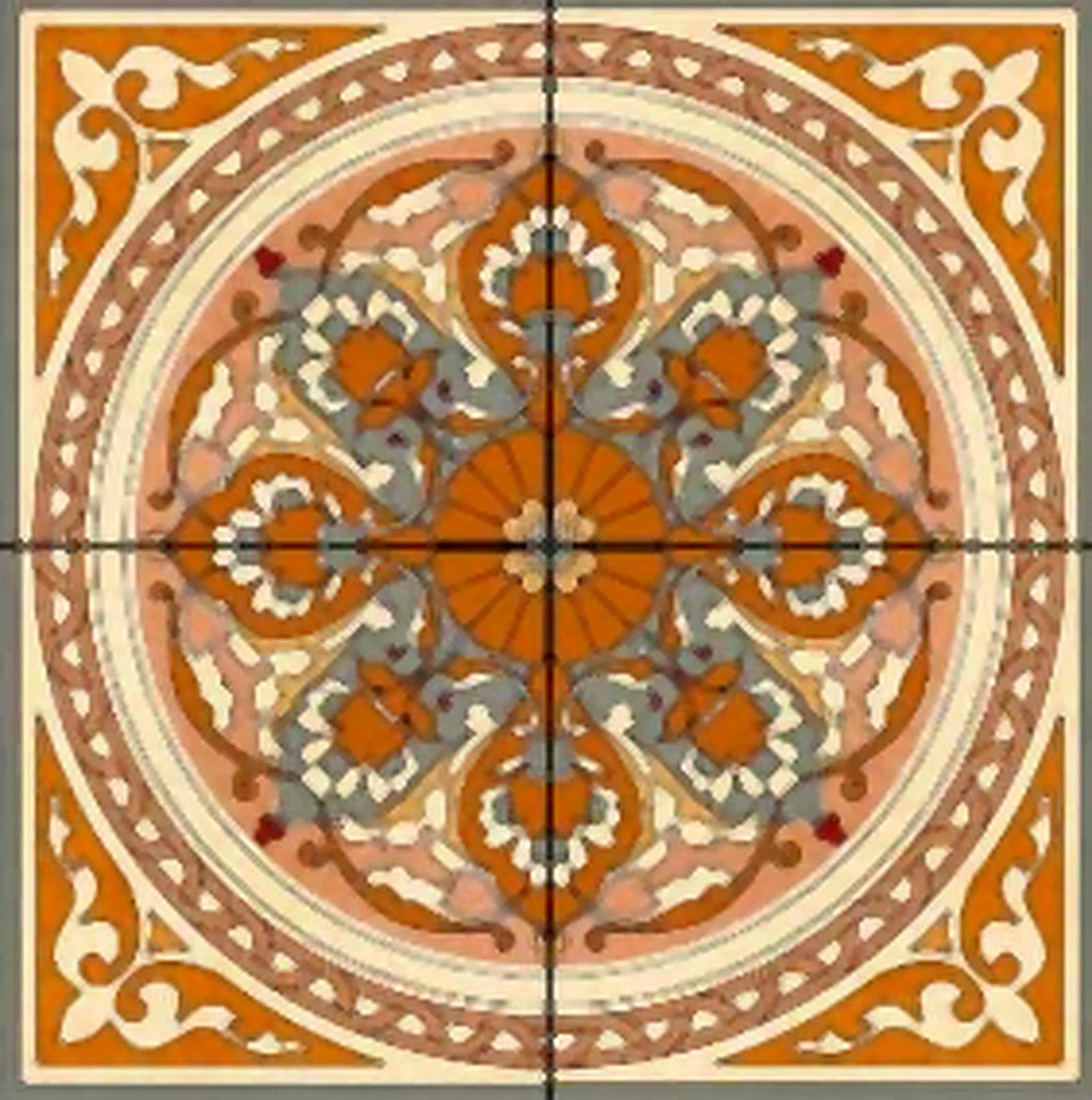 Virony Ceramic Floor Finishing Tile Brown, Ivory, Caramel Terrazzo, Saffron Terrazzo Glazed, 600 x 600 mm