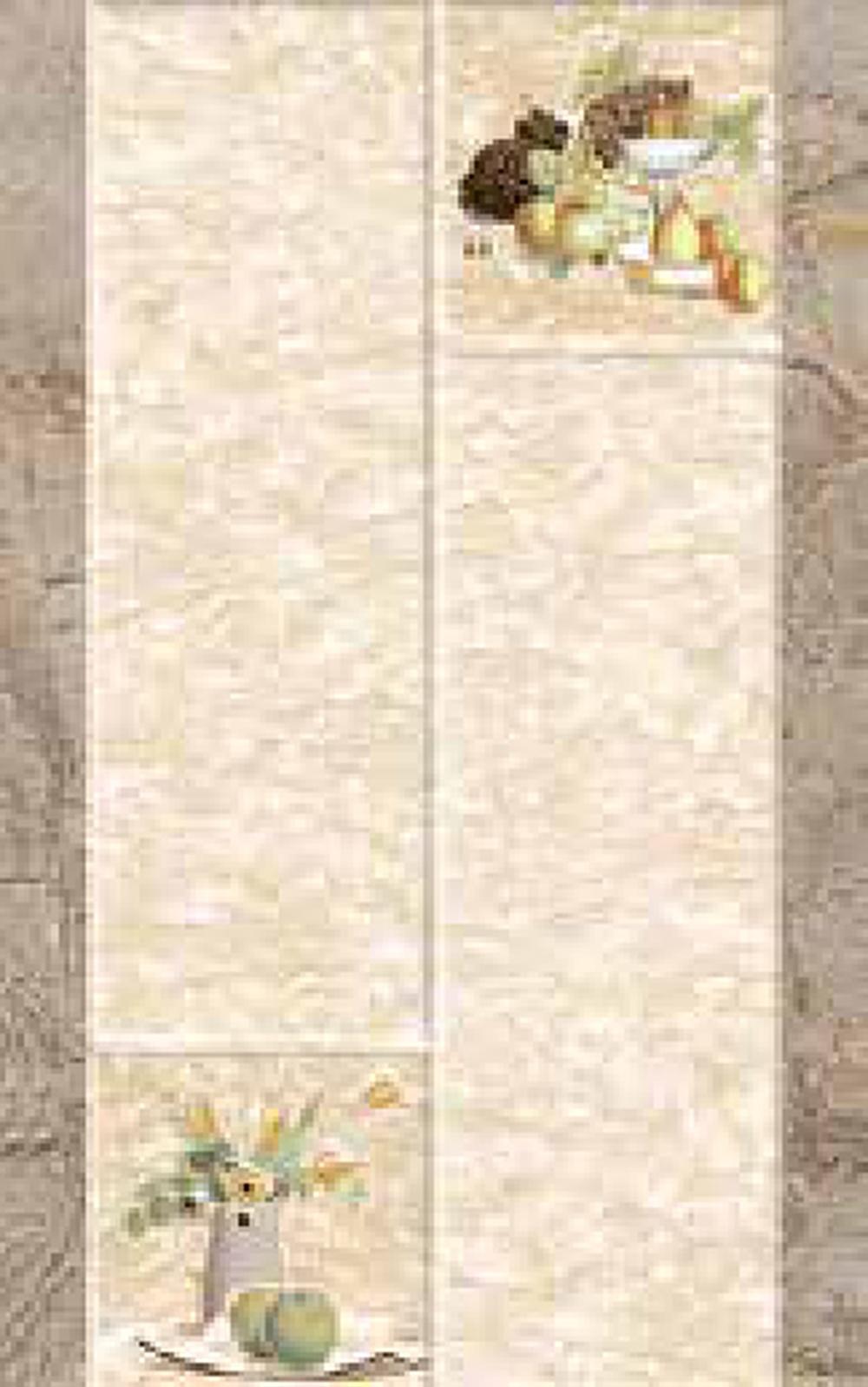 Goodwill Ceramic Wall Tile Cream Marble / Multicolour Glossy, 250 x 400 mm