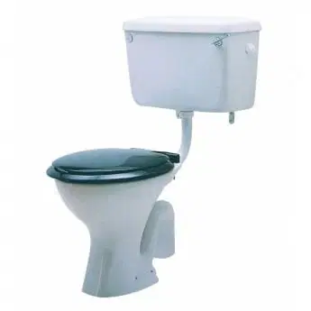 Twyford Classic Close-Coupled WC (TWPK102) — White, 6L Single Flush, S-Trap, D-Shape, 520x710x895mm, Pan + Cistern — Pieces