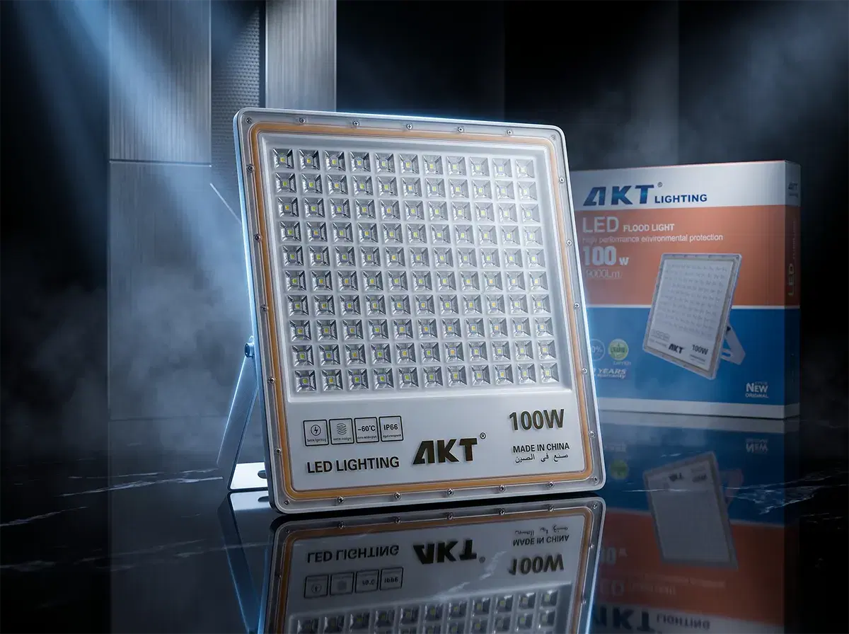 AKT LED Floodlight 100W IP66 9000K — Piece