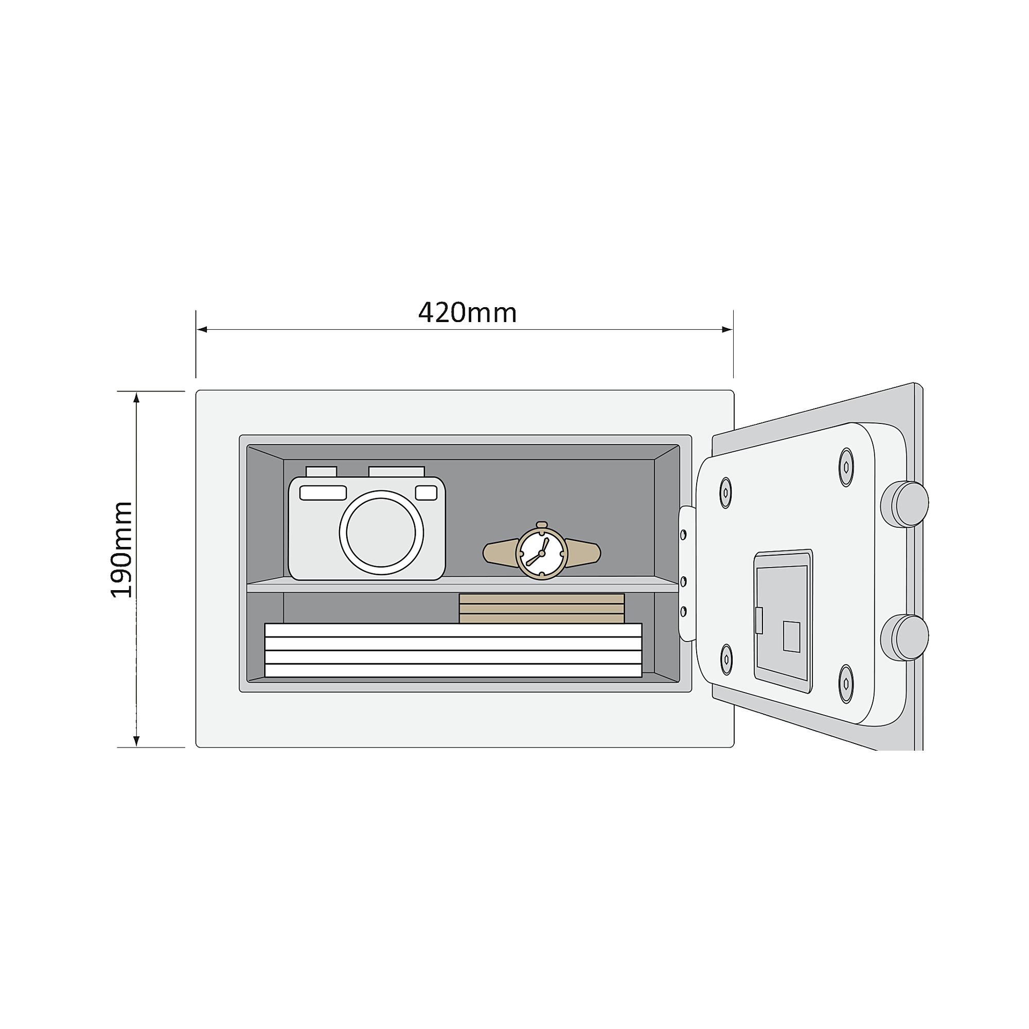 ENESS ETD-2T Electronic Digital Safe - One-click lock button with red digital display