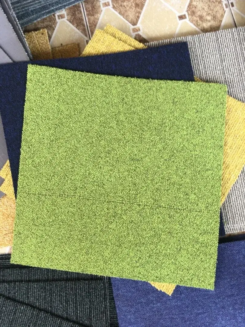 Indoor/Outdoor Woolen Carpet Tile - Lime Green