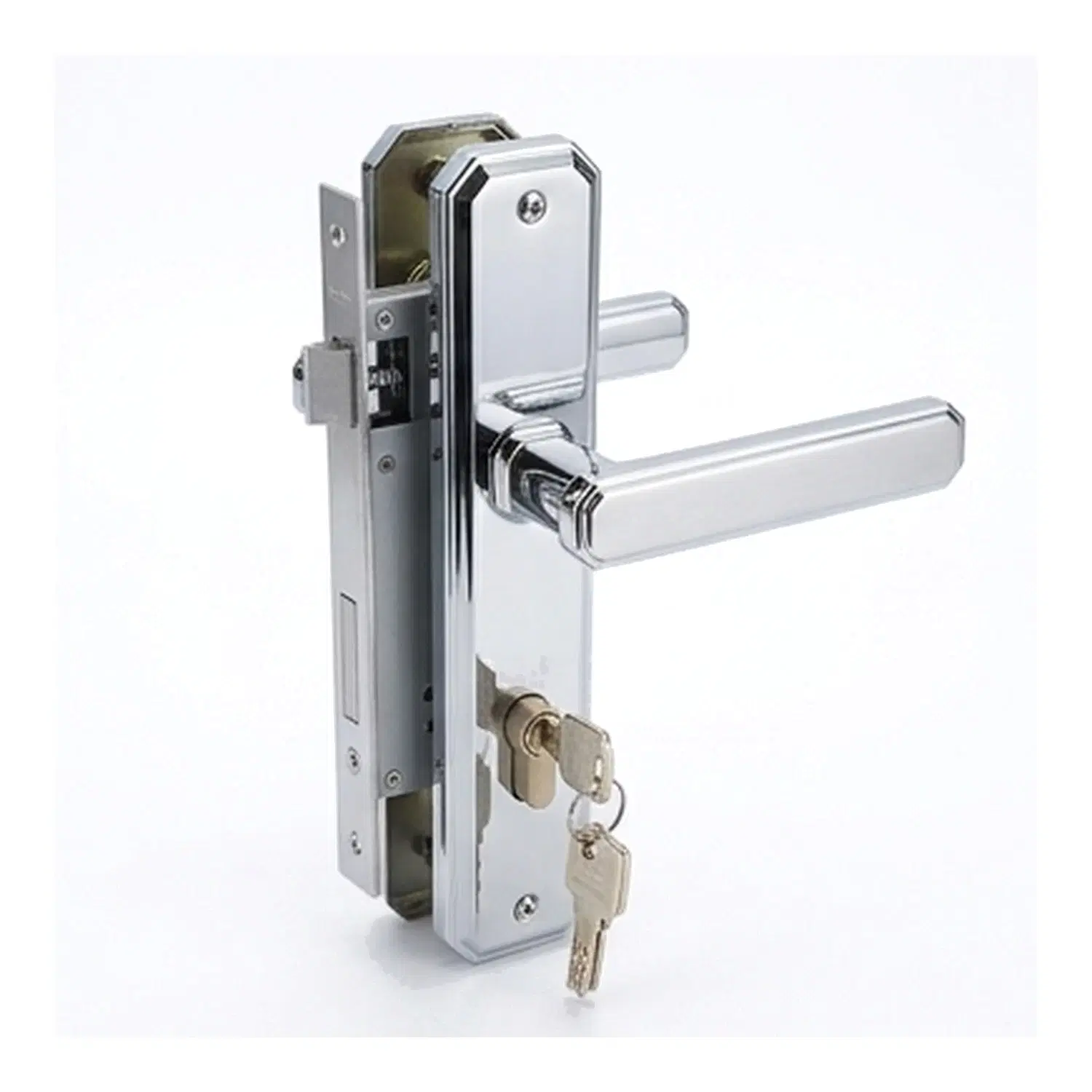Lock EZ 012 Mortise Lever Lock Set - silver chrome
