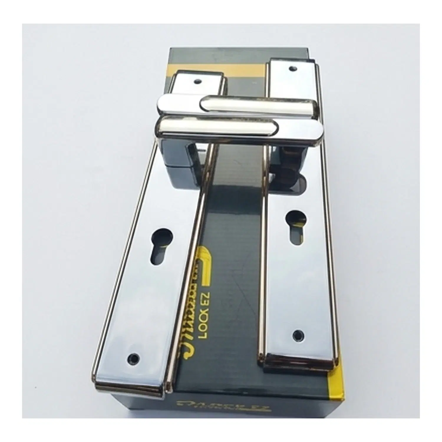 Lock EZ 219 Mortise Lever Lock Set - ornate backplates