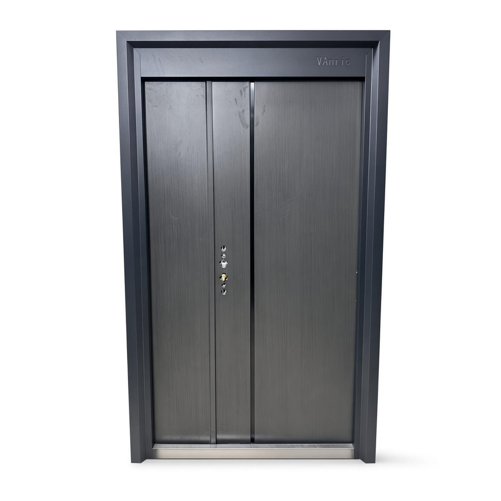 Vanric GradeA Steel Security Door Fireproof Soundproof Brushed Double Leaf, 1.2192