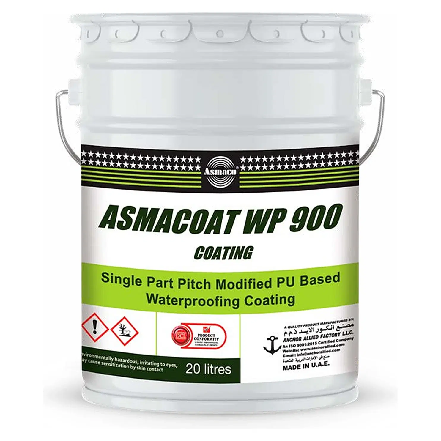 ASMACOAT WP 900 Polyurethane Liquid Waterproofing Membrane 20 L - Dark Brown