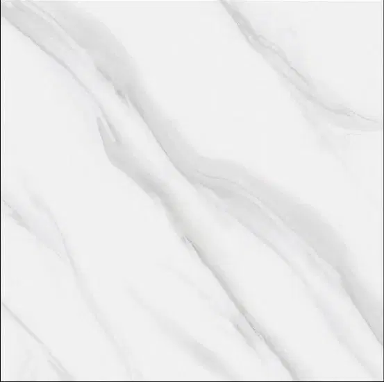 Virony 66RS0002L Porcelain Floor Tile — White Marble-Look, 600x600mm